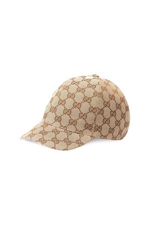 cappello in tela beige GUCCI KIDS | 4817743HC652140